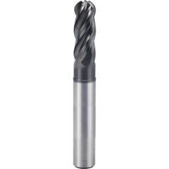 5/8″ × 5/8″ × 3/4″ × 4″ 4 Flute Square End Carbide End Mill-Plain Shank - Y-Coating - Exact Industrial Supply