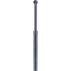 1/8″ Dia. × 1/8″ Shank × 1.357″ DOC × 3 OAL, Carbide nACo, 4 Flute, Ballnose End Mill - Exact Industrial Supply