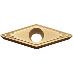 VBMT 333 HQ CA515, 3/64″ Corner Radius, 3/16″ Thick, 3/8″ Inscribed Circle, TiCl2O3/TiN, 35 Degree Diamond, Turning Indexable Insert