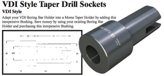 VDI Style Taper Drill Socket - (Shank Dia: 50mm) (Head Dia: 64mm) (Morse Taper #4) - Part #: CNC86 64.4583#4M - Benchmark Tooling