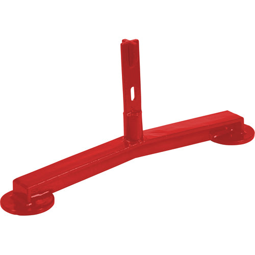 Red Pipe Railing Barricade Base W/Feet