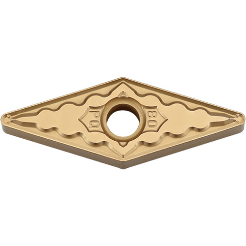 VNMG 331 PQ CA515, 1/64″ Corner Radius, 3/16″ Thick, 3/8″ Inscribed Circle, TiCnulll2O3/TiN, Diamond, Turning Indexable Insert - Exact Industrial Supply