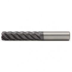 1/2x1/2x2x5 .015R 5FL Carbide End Mill-Round Shank-AlTiN - Benchmark Tooling
