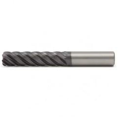 1/2x1/2x2x5 .015R 5FL Carbide End Mill-Round Shank-AlTiN - Benchmark Tooling