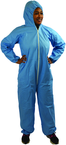 Flame Resistant Coverall w/ Zipper Front, Hood, Elastic Wrists & Ankles Large - Benchmark Tooling