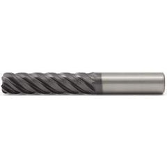 3/8x3/8x1-1/2x4 .030R 5FL Carbide End Mill-Round Shank-AlTiN - Benchmark Tooling