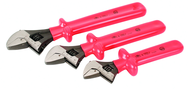 Insulated Adjustable 3 Piece Wrench Set 8"; 10" & 12" - Benchmark Tooling