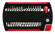 31 Piece - Slotted 5.5; 6.5; 8.0mm Phillips #0-3; Torx T6-T25; Hex Metric 2.0-6.0mm Hex Inch 5/64-1/4" - Magnetic 1/4" Bit Holder - Insert Bit Set in XSelector Storage Box - Benchmark Tooling