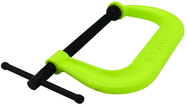 Drop Forged Hi Vis C-Clamp, 2" - 12-1/4" Jaw Opening, 6-5/16" Throat Depth - Benchmark Tooling