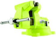 1550, High-Visibility Safety Vise, 5" Jaw Width, 5-1/4" Jaw Opening - Benchmark Tooling