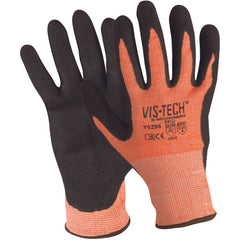 FLEXTECH Size XL Hi-Vis ANSI 4 Nitrile Palm Glove Y9296XL - Benchmark Tooling