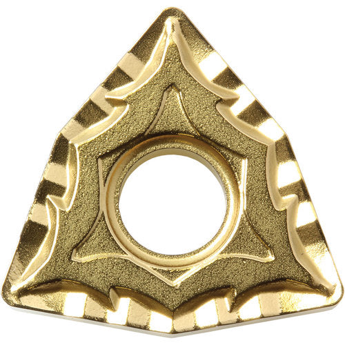 WNMG 433 CQ CA525, 3/64″ Corner Radius, 3/16″ Thick, 1/2″ Inscribed Circle, TiCnulll2O3/TiN, Trigon, Turning Indexable Insert - Exact Industrial Supply