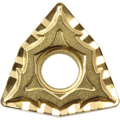 WNMG 433 CQ CA525, 3/64″ Corner Radius, 3/16″ Thick, 1/2″ Inscribed Circle, TiCnulll2O3/TiN, Trigon, Turning Indexable Insert - Exact Industrial Supply