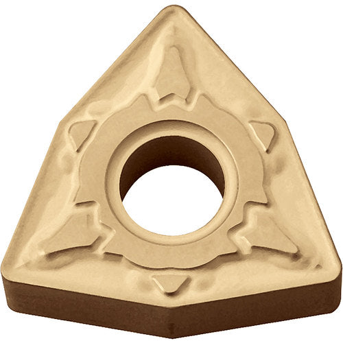 WNMG 432 GT CA515, 1/32″ Corner Radius, 3/16″ Thick, 1/2″ Inscribed Circle, TiCnulll2O3/TiN, Trigon, Turning Indexable Insert - Exact Industrial Supply