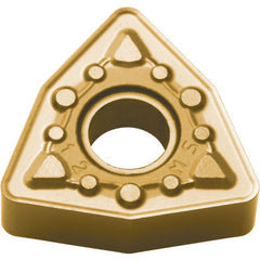 WNMG 433 MS CA6525, 3/64″ Corner Radius, 3/16″ Thick, 1/2″ Inscribed Circle, TiCnulll2O3/TiN, Trigon, Turning Indexable Insert - Exact Industrial Supply
