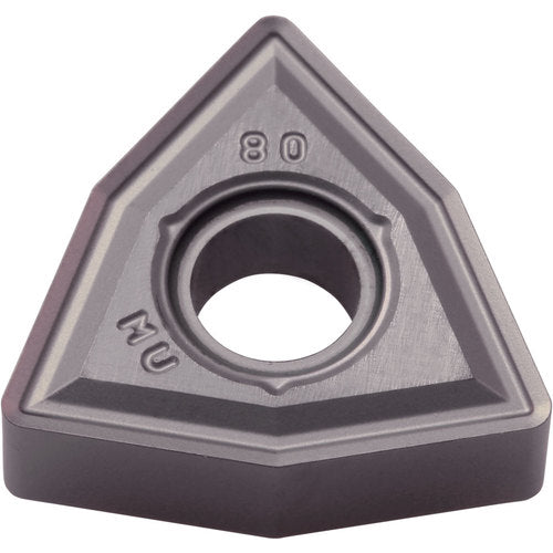 WNMG 432 MU PR1310, 1/32″ Corner Radius, 3/16″ Thick, 1/2″ Inscribed Circle, MEGACOAT, Trigon, Turning Indexable Insert - Exact Industrial Supply