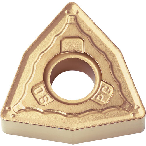 WNMG 431 PG CA525, 1/64″ Corner Radius, 3/16″ Thick, 1/2″ Inscribed Circle, TiCnulll2O3/TiN, Trigon, Turning Indexable Insert - Exact Industrial Supply