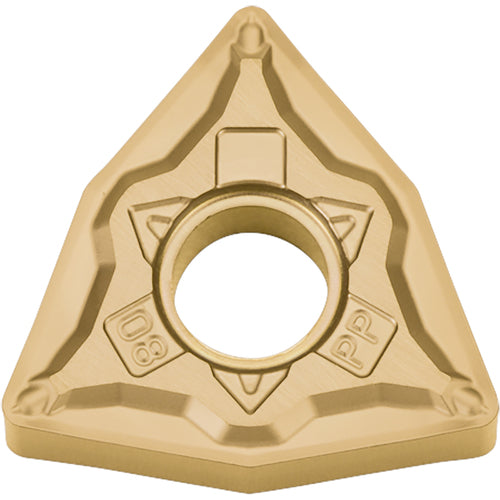WNMG 432 PP PV720, 1/32″ Corner Radius, 3/16″ Thick, 1/2″ Inscribed Circle, TiCN (MEGACOAT NANO), Trigon, Turning Indexable Insert - Exact Industrial Supply