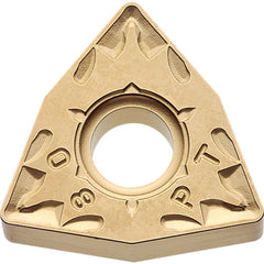 WNMG 433 PT CA5505, 3/64″ Corner Radius, 3/16″ Thick, 1/2″ Inscribed Circle, TiCnulll2O3/TiN, Trigon, Turning Indexable Insert - Exact Industrial Supply