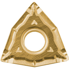 WNMG 433 WQ PV720, 3/64″ Corner Radius, 3/16″ Thick, 1/2″ Inscribed Circle, TiCN (MEGACOAT NANO), Trigon, Turning Indexable Insert - Exact Industrial Supply