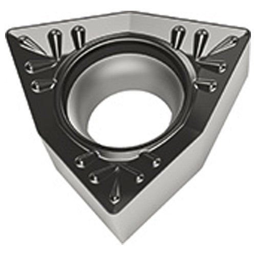 WCMT 432 T|Single-sided WKK20S, 1/32″ Corner Radius, 3/16″ Thick, 1/2″ Inscribed Circle, 80° Trigon, Turning Indexable Insert - Benchmark Tooling