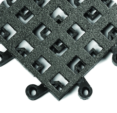 ErgoDeck Heavy Duty Open w/ GritShieldÂ Egronomic TilesÂ 18" x 18" x 7/8" Thick (Black) - Benchmark Tooling