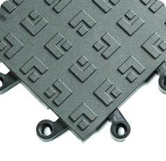 ErgoDeckÂ General Purpose SolidÂ Ergonomic Tiles - 8" x 18" x 7/8" Thick - Charcoal - Benchmark Tooling