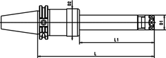 CAT 50 x PG 25 x 10 XL CAT powRgrip Toolholder - Benchmark Tooling