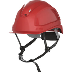 XP450A - Red - Vented - Short Brim - with 4-Pt Chin Strap