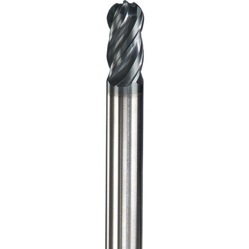 ‎7/16″ Dia. × 7/16″ Shank × 1″ DOC × 2-3/4″ OAL, Carbide AlTiN, Spiral , 4 Flute, Ballnose End Mill - Exact Industrial Supply