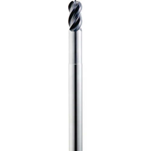 ‎9/16″ Dia. × 9/16″ Shank × 1-1/8″ DOC × 6″ OAL, Carbide AlTiN, Spiral , 4 Flute, Ballnose End Mill - Exact Industrial Supply