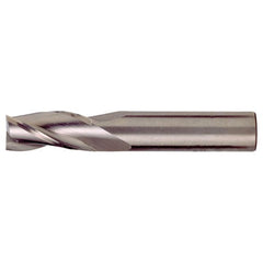 3/16″ × 3/16″ × 5/8″ × 2″ RHS / RHC Solid Carbide 3-Flute Square End Single End General Purpose End Mill - TiAlN - Exact Industrial Supply