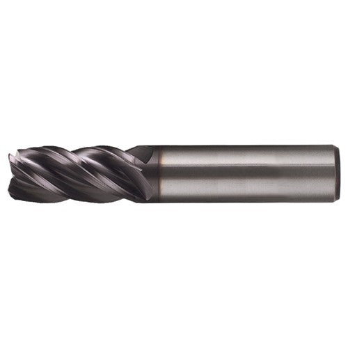 ‎5/8″ × 5/8″ × 1-1/4″ × 3-1/2″ RHS / RHC Solid Carbide 4-Flute Corner Radius End Mill - Bright - Exact Industrial Supply