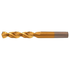 Q RHS / RHC HSS-CO 8% (M42) 135 Degree Split Point Q-Cobalt Wide Land Parabolic Drill - TiN - Exact Industrial Supply