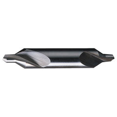 ‎#1 × 1-1/2″ OAL 60 Degree Carbide Plain Center Drill Bright - Exact Industrial Supply