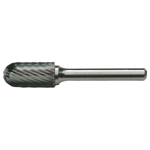 SC-43 Standard Cut Solid Carbide Bur-Cylindrical with Ball Nose - Exact Industrial Supply