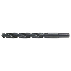 31/64 RHS / RHC HSS 118 Degree Radial Point General Purpose Jobber Length Drill - Steam Oxide - Exact Industrial Supply