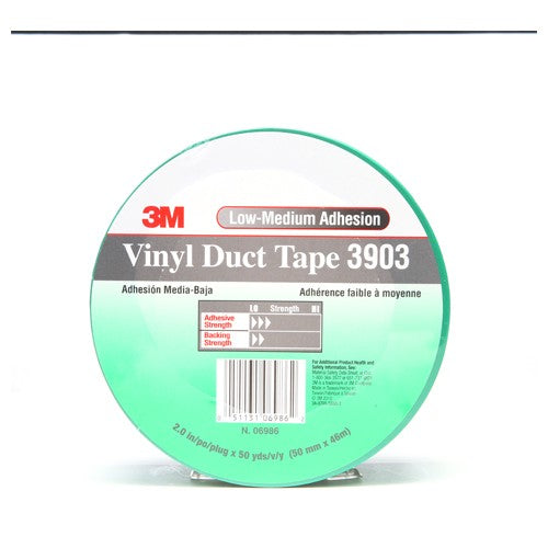 3M Vinyl Duct Tape 3903 Green 2″ × 50 yd 6.5 mil 2 Individually Wrapped Conveniently Packaged - Benchmark Tooling