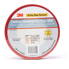 3M Outdoor Masking Poly Tape 5903 Red 48 mm × 54.8 m 7.5 mil Individually Wrapped Conveniently Packaged - Benchmark Tooling