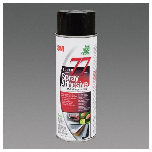 3M Super 77 CA Multipurpose Spray Adhesive Low VOC <25% Clear 24 fl oz Can (Net Wt 18.0 oz) - Benchmark Tooling