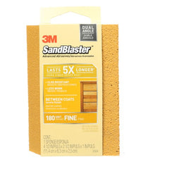 3M SandBlaster EDGE DETAILING Sanding Sponge 9564 180 grit 4 1/2″ × 2 1/2 × 1″ - Benchmark Tooling