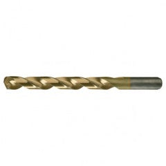#45 RHS / RHC HSS-CO 8% (M42) 135 Degree Split Point Heavy Duty Cobalt Drill - TiN - Benchmark Tooling