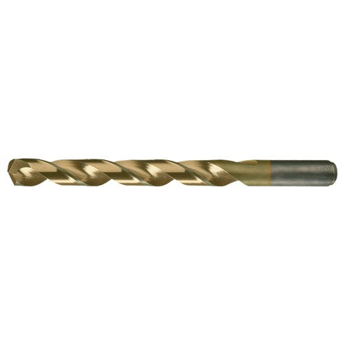 #35 RHS / RHC HSS-CO 8% (M42) 135 Degree Split Point Heavy Duty Cobalt Drill - TiN - Exact Industrial Supply