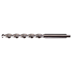 19/64 RHS / RHC HSS 118 Degree Notched Point HSS Parabolic Taper Length Drill - Bright - Exact Industrial Supply