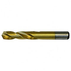 #58 RHS / RHC HSS 135 Degree Split Point Heavy Duty Screw Machine Drill - TiN - Benchmark Tooling