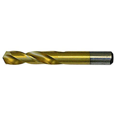 13/64 RHS / RHC HSS 135 Degree Split Point Heavy Duty Screw Machine Drill - TiN - Exact Industrial Supply