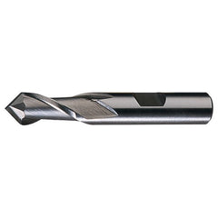 ‎7/16″ × 3/8″ × 13/16″ × 2-1/2″ RHS / RHC HSS HSS Single End 2-Flute Center Cutting End Mill - Bright - Exact Industrial Supply