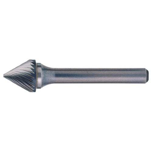 SK-5 Standard Cut Solid Carbide Bur-Included Angle Shape - Countersink - Exact Industrial Supply