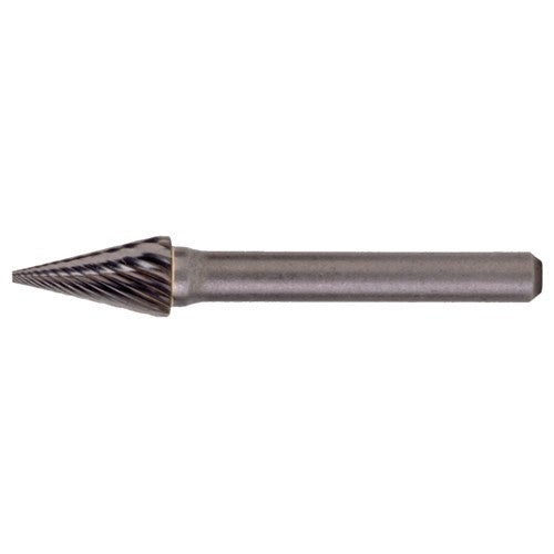 SM-2 Standard Cut Solid Carbide Bur-Pointed Cone Shape - Exact Industrial Supply