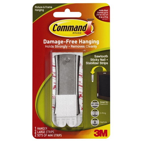 Command Universal Picture Hanger w/ Stabilizer Strips 17047-ES - Exact Industrial Supply